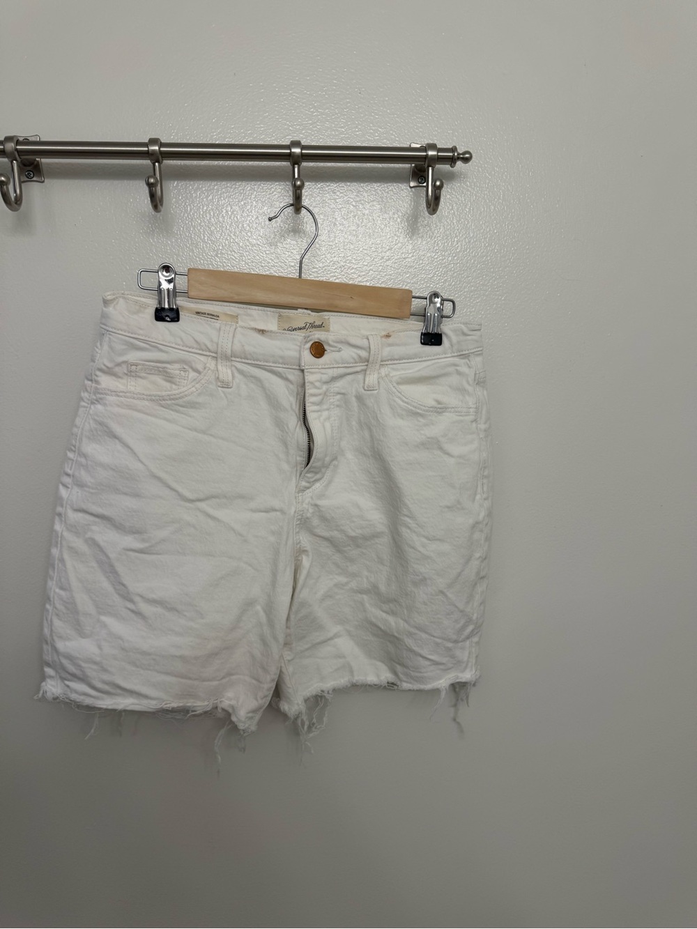 Universal Thread White Frayed Denim Shorts